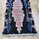 Vintage Berber Boucherouite hallway rug: Handwoven Moroccan rug.