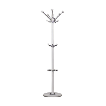 Portemanteau de sol blanc vintage moderne du milieu du siècle, années 1990