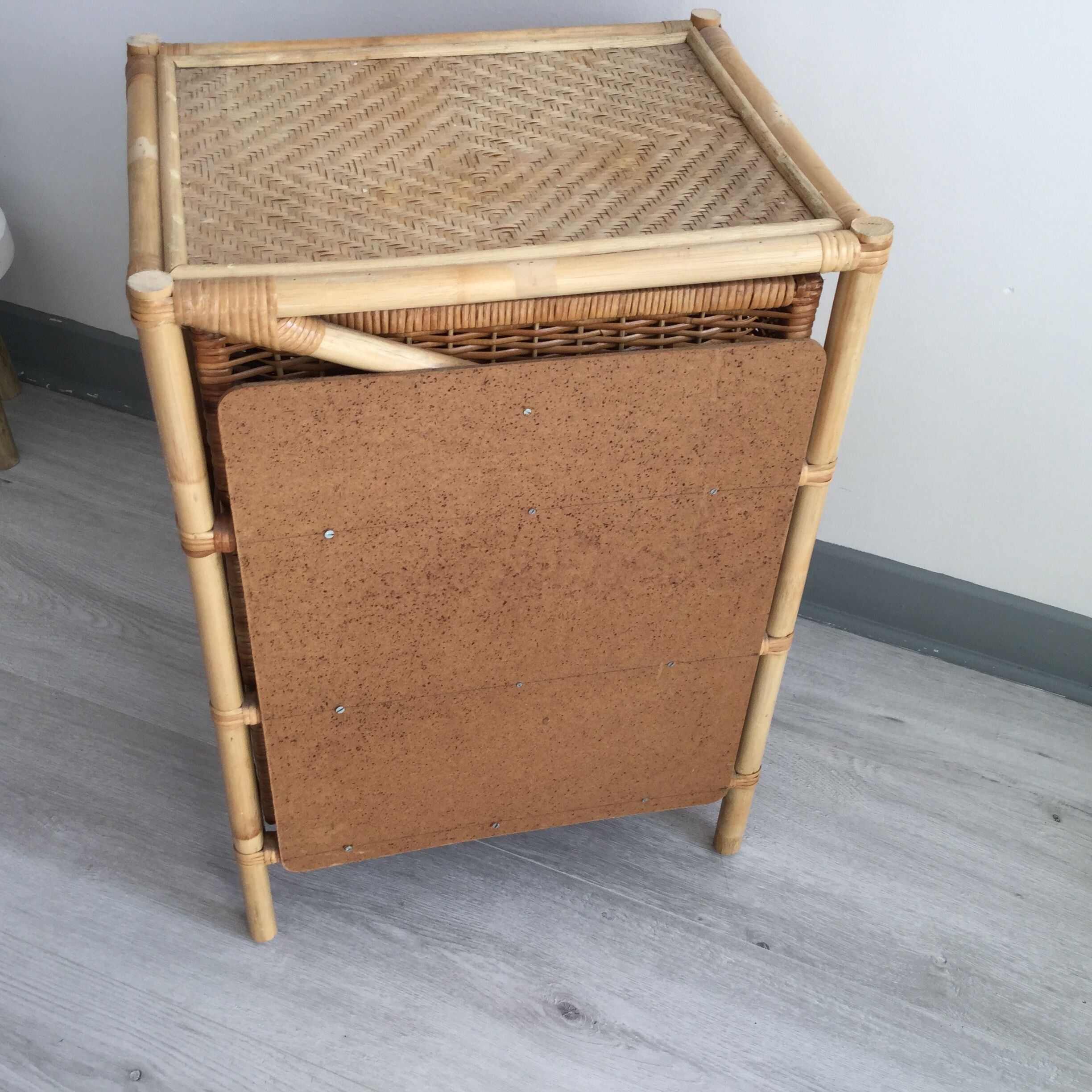 Chiffonnier in rattan and wicker