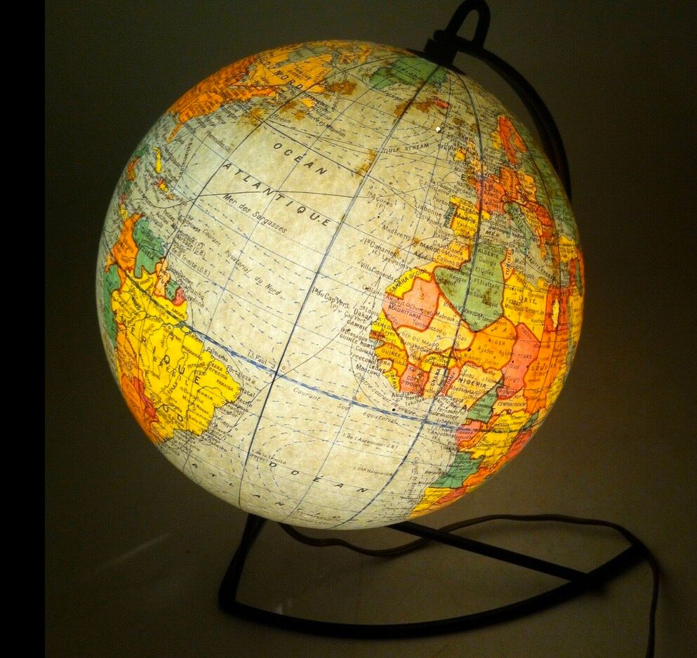 Light glass globe, 1960