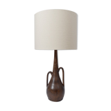 Brown ceramic lamp. France, 1960s