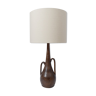 Brown ceramic lamp. France, 1960s
