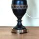 Napoleon III oil lamp electrified, black metal, golden garland.