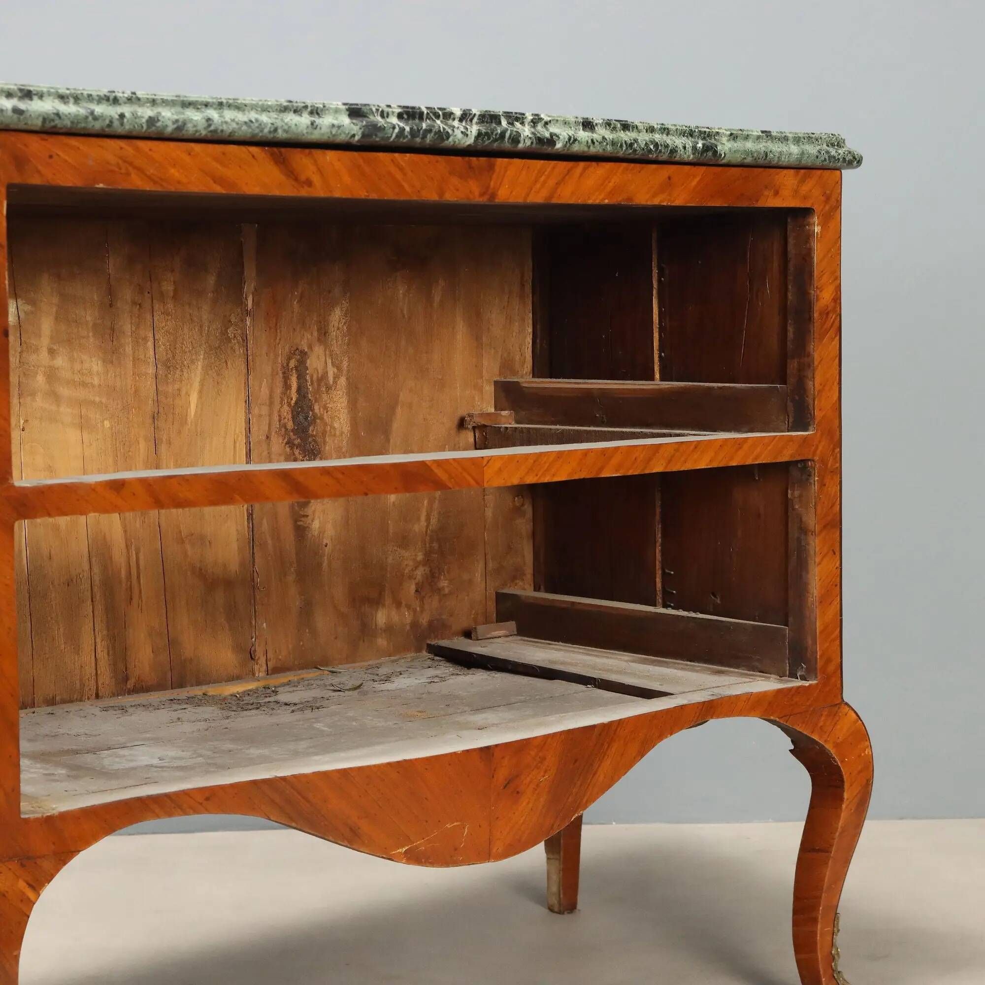Antique baroque walnut commode, Italy, 18th century