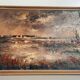 Oil painting on wood - A. Delahaye - Aspect of rural France - Hand signed and on the back - 1930