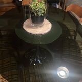 Table ovale verre fumé