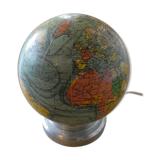 Light earth globe in vintage J-Forest glass from the 1940s