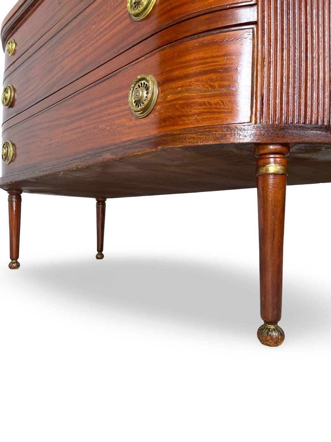 Large half-moon shaped chest of drawers/hall console, 1930s/1940s.