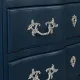 Seven-drawer nightstand in blue night, Louis XIV style.