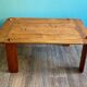 Coffee table in blond wood signed Alain Gaubert (20th century)
