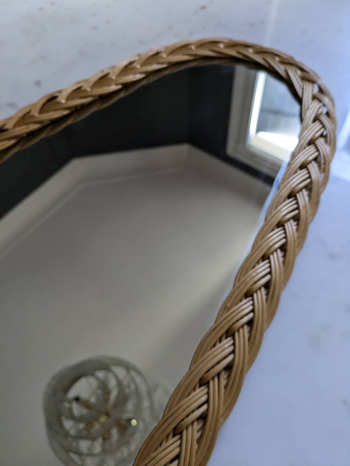 Large rattan mirror 60'