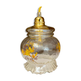 Vintage glass globe walker flower patterns