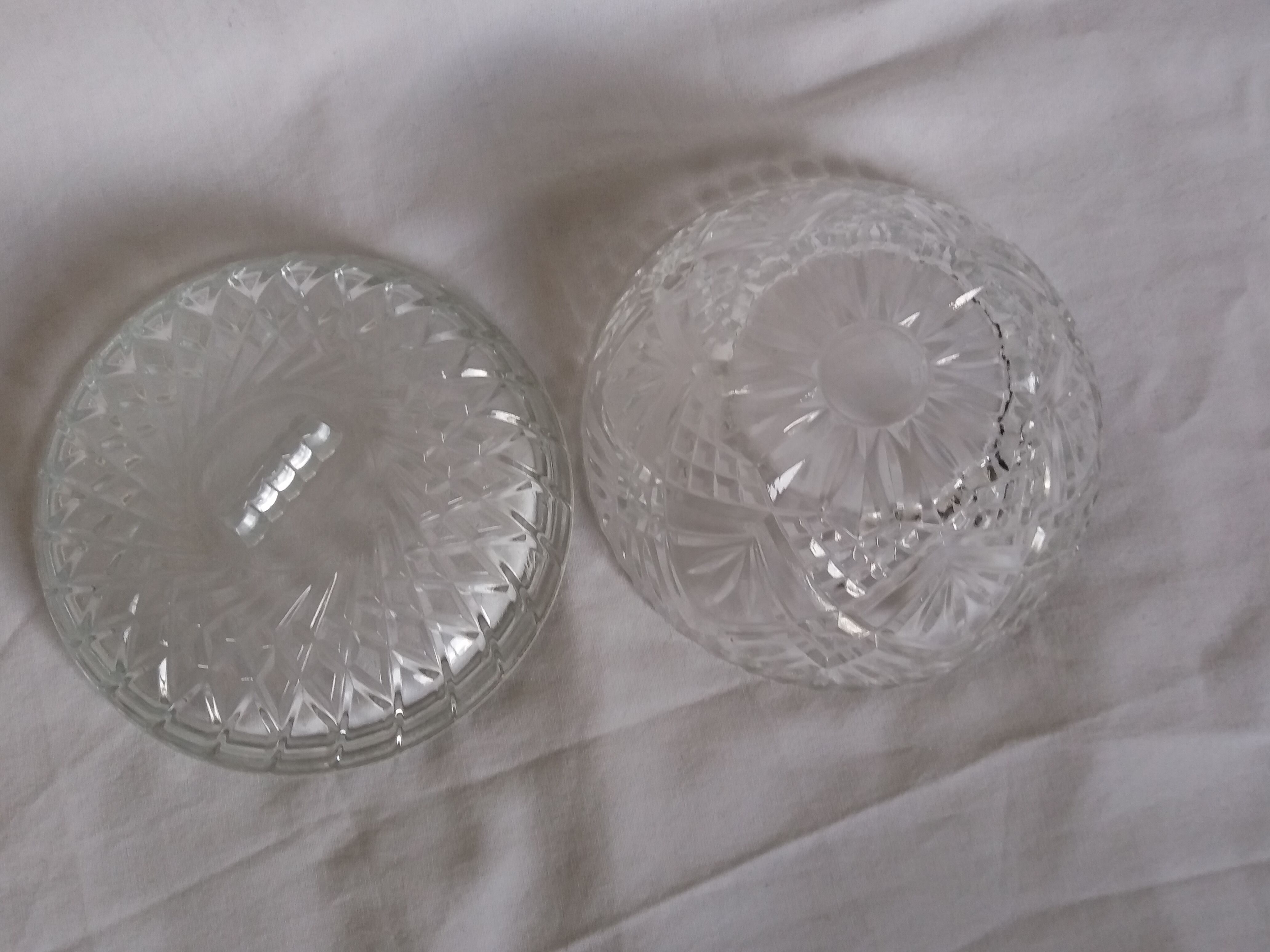 Glass box candy sugar bowl butter