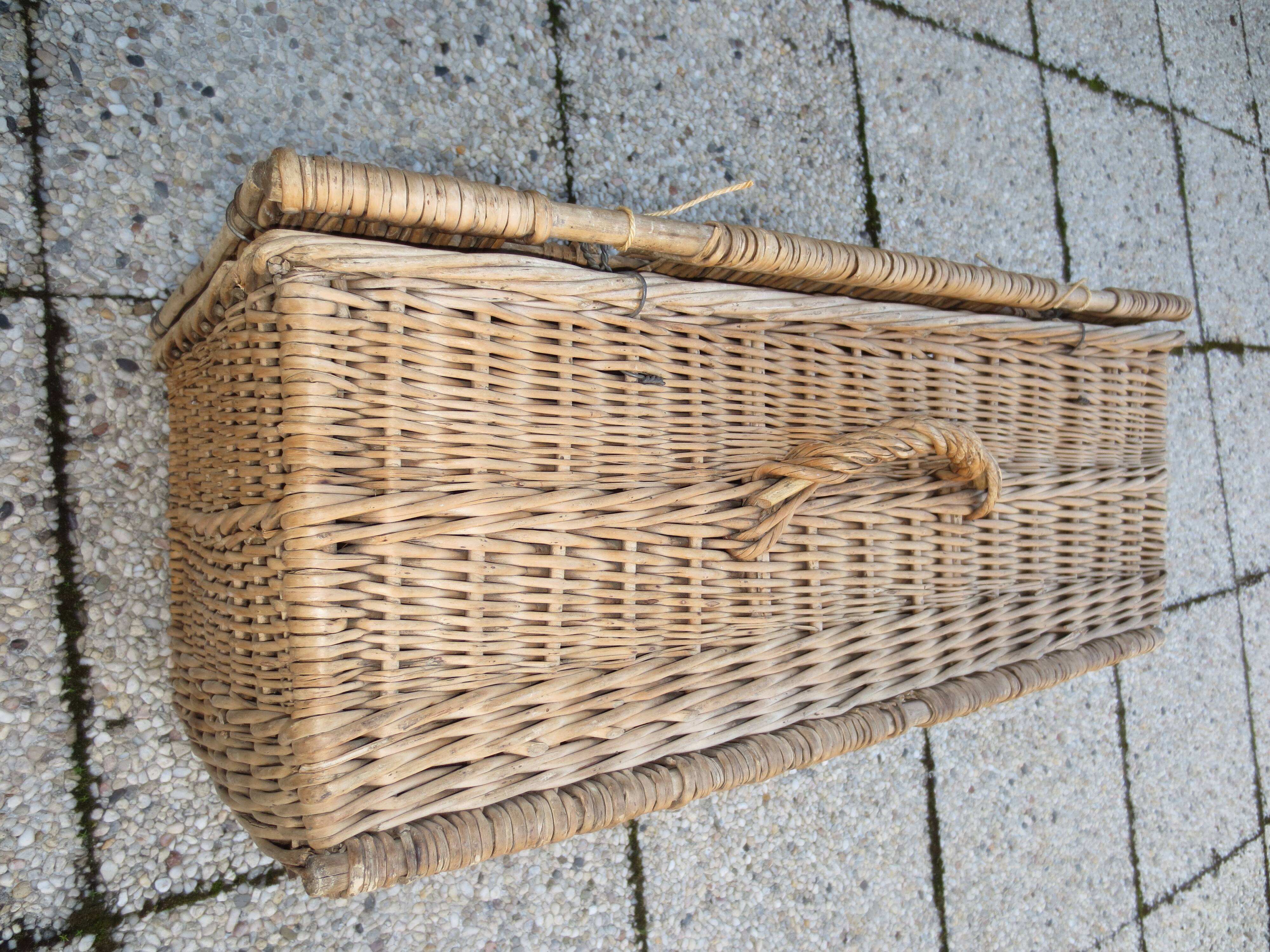 Old wicker trunk