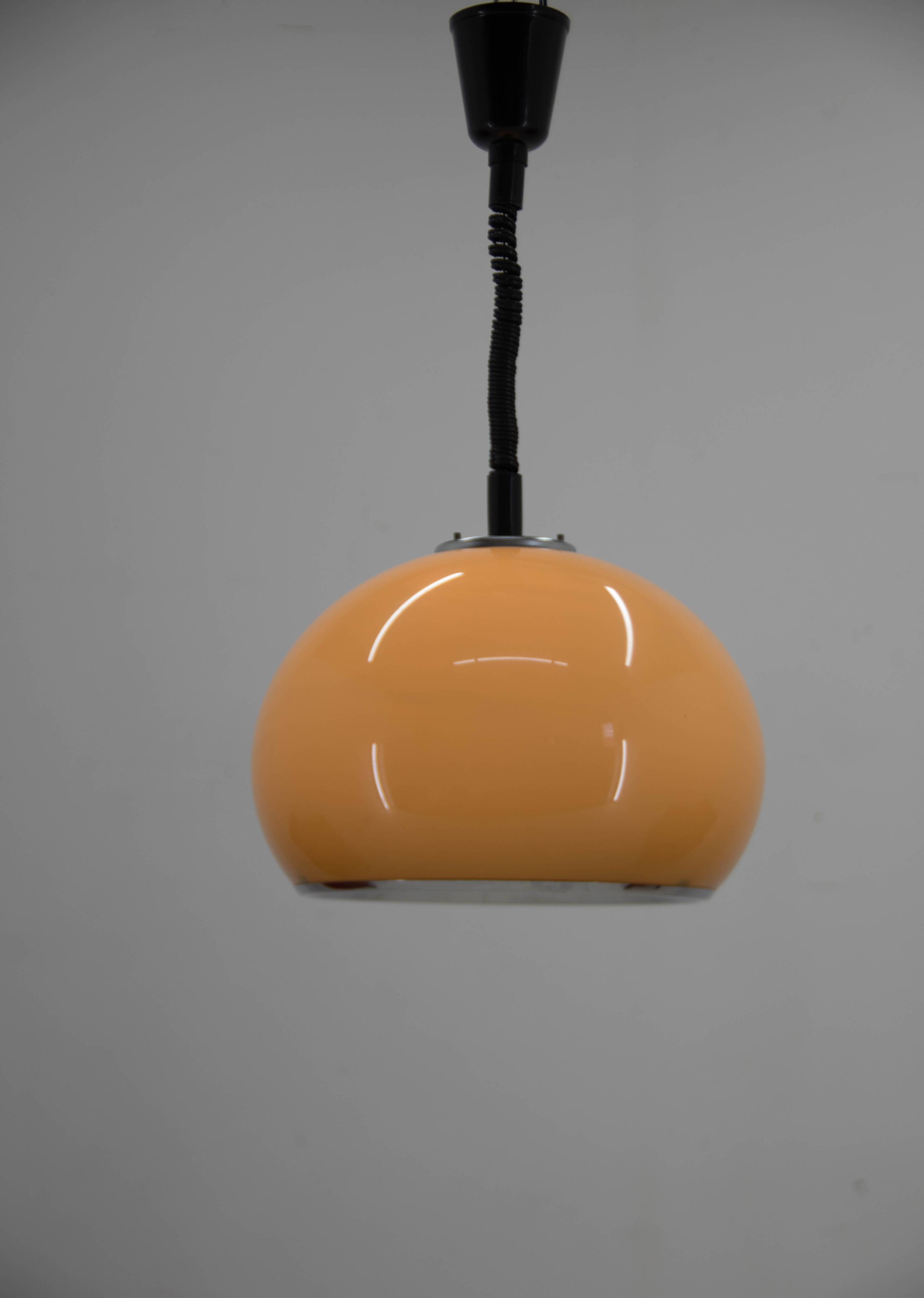 Vintage pendant light designed by Harvey Guzzini for Meblo, Italy, 1970s