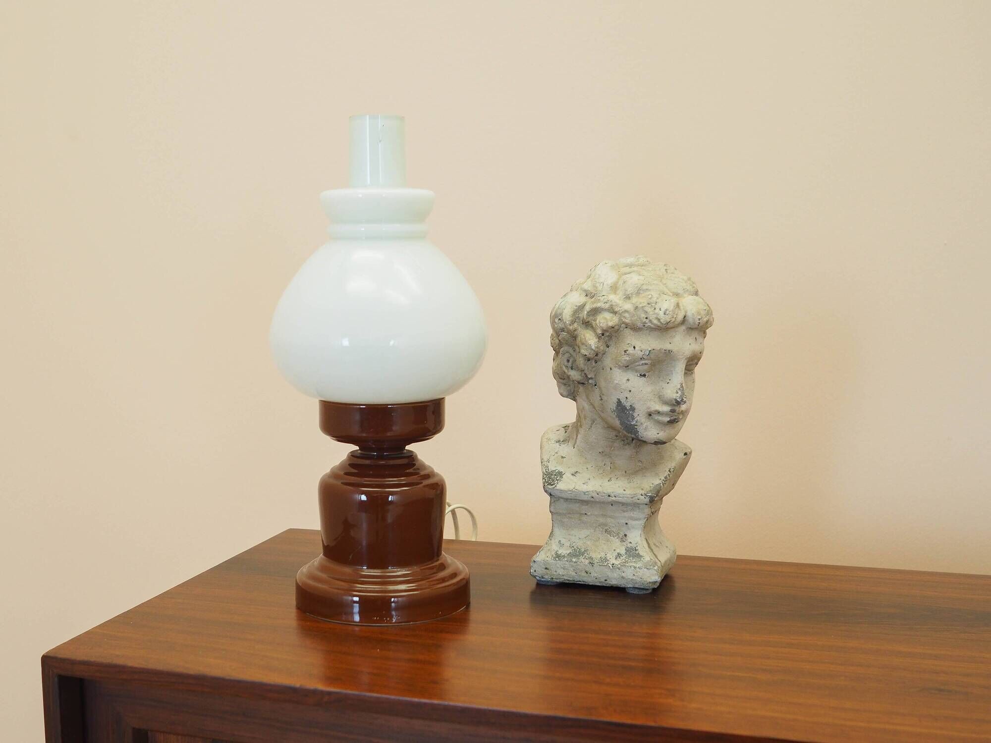 Ceramic lamp, polish design, 1977, manufactured by dzpe polam mysłakowice