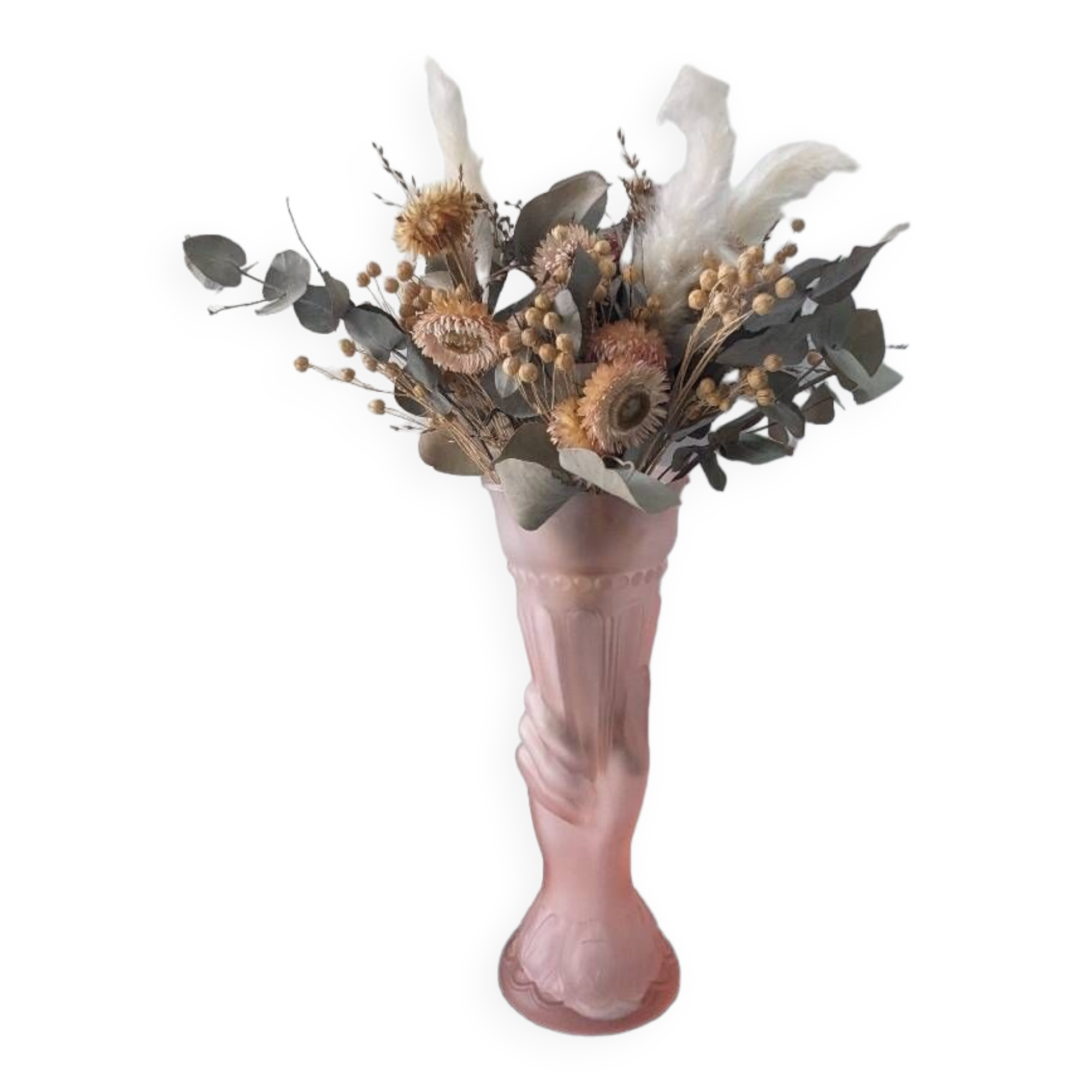 Art deco molded glass vase