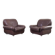 Mid-Century Italian Lounge Chairs, 1970s, Set of 2.