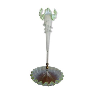 Murano - Opalescent glass centerpiece - tulip tree - Cornet vase - XIX th