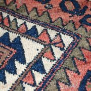 Tapis ancien fait main Kurdish Bagface en laine rouge pâle (55cm x 59cm)