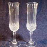 6champagne flutes in Arques crystal