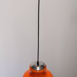Orange opaline pendant light, 1960s-70s