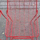 6 wired metal mesh chairs