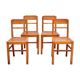 Série de 4 chaises bistrot en bois