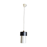 Suspension consisting of a metallic black painted metal body in a circular shape