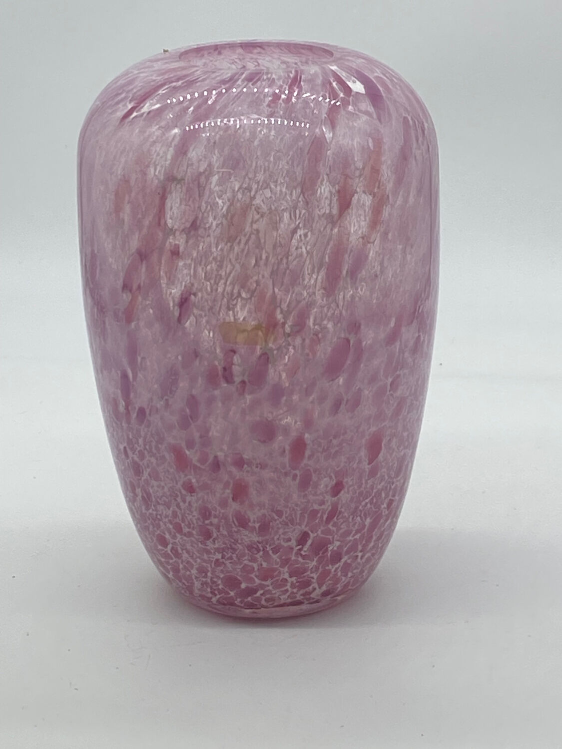 Glass paste vase, La Rochere, vintage, glassware, pink,