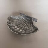 Metal shell dish. Cast metal with hand-crafted detail.