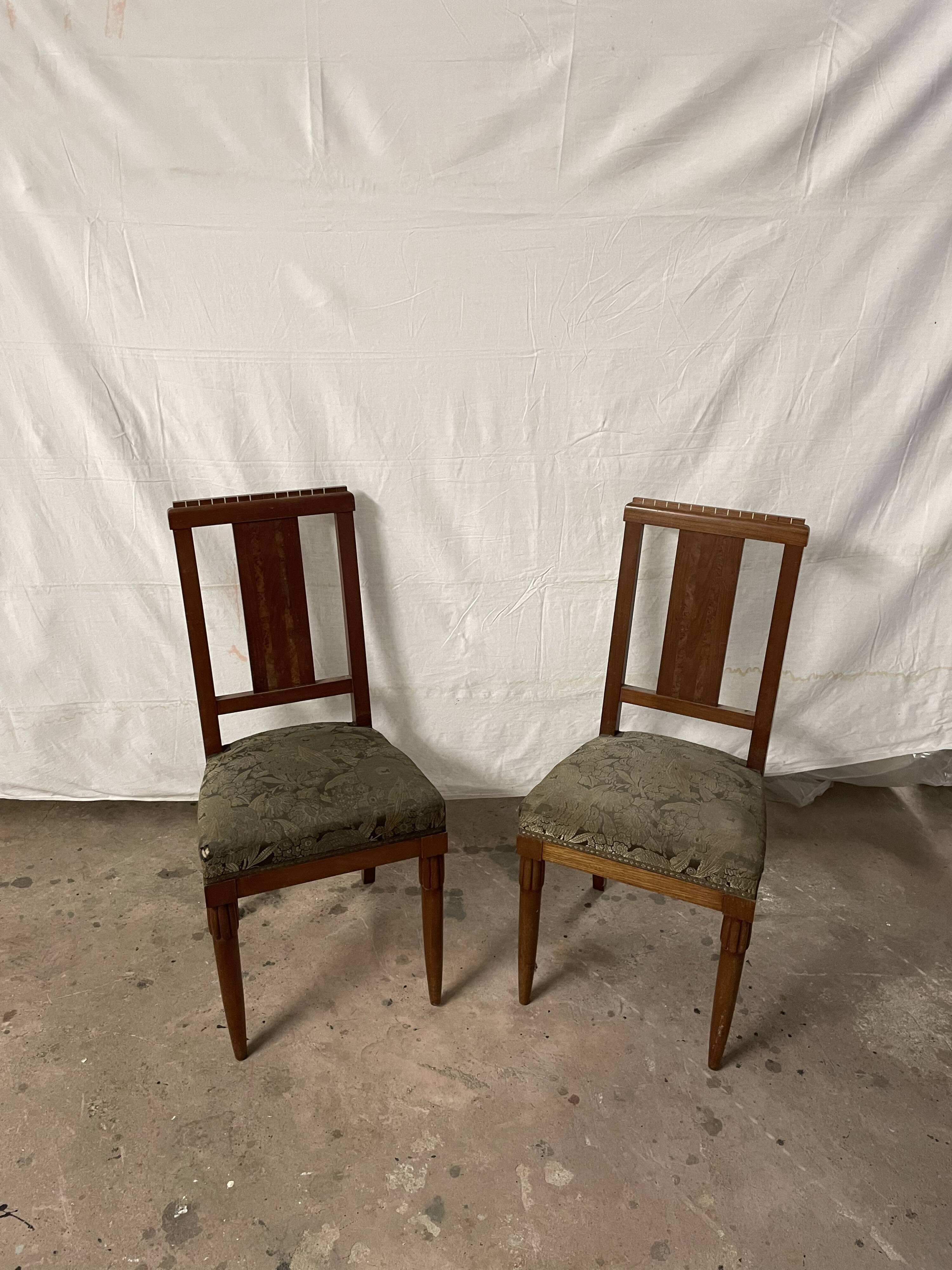 Duo of art deco chairs