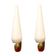 Stil Novo Opaline Glass and Brass Sconces, 1950s, Italy - Set of 2
