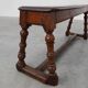 Antique English oak farmhouse bench, UK ca. 1850