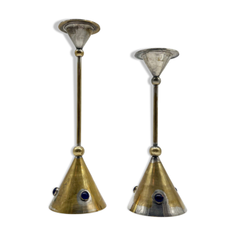 Pair of "modernist" candlesticks – 1950s