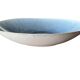 Large blue artisanal ceramic shallow dish from the 20th century.
