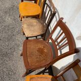 Set of 6 mismatched bistro chairs