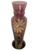 Legras Montjoye, purple enamelled glass vase with daisy pattern circa 1900