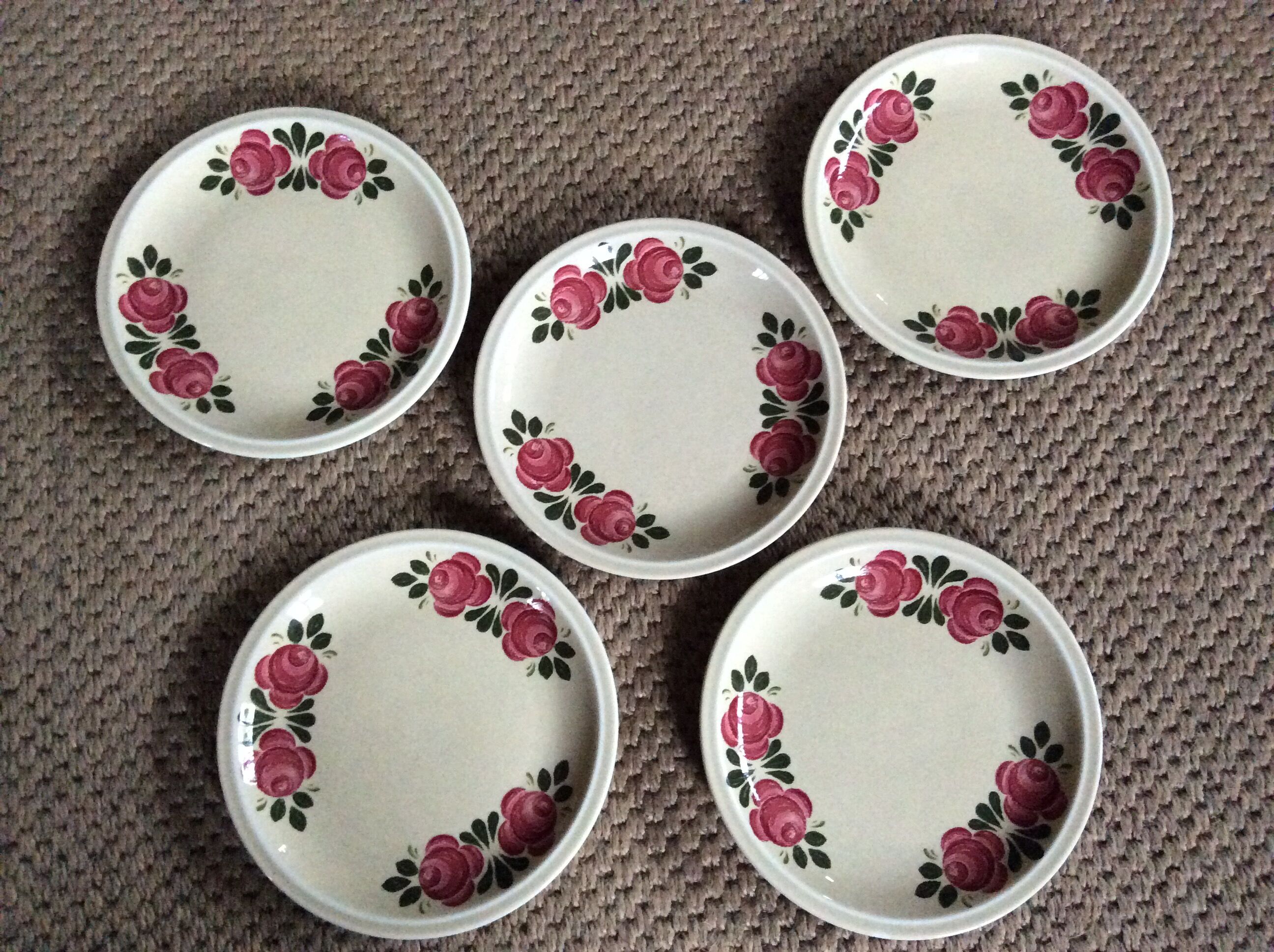 Série de 5 assiettes à dessert