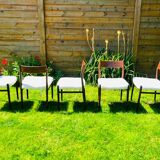 5 chaises Danoises d’Arne Vodder modèle 418 teck