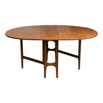 Oval folding dining table by Nathan, United Kingdom, 1970, teak