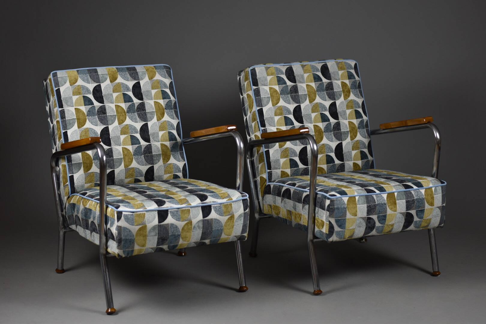 Paire de fauteuils Bauhaus, années 1950, Pologne