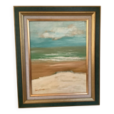 Marine painting by Pierre Van Grevelinge, oil on canvas, signed.