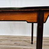 Table à manger extensible de style scandinave en noyer et ébène