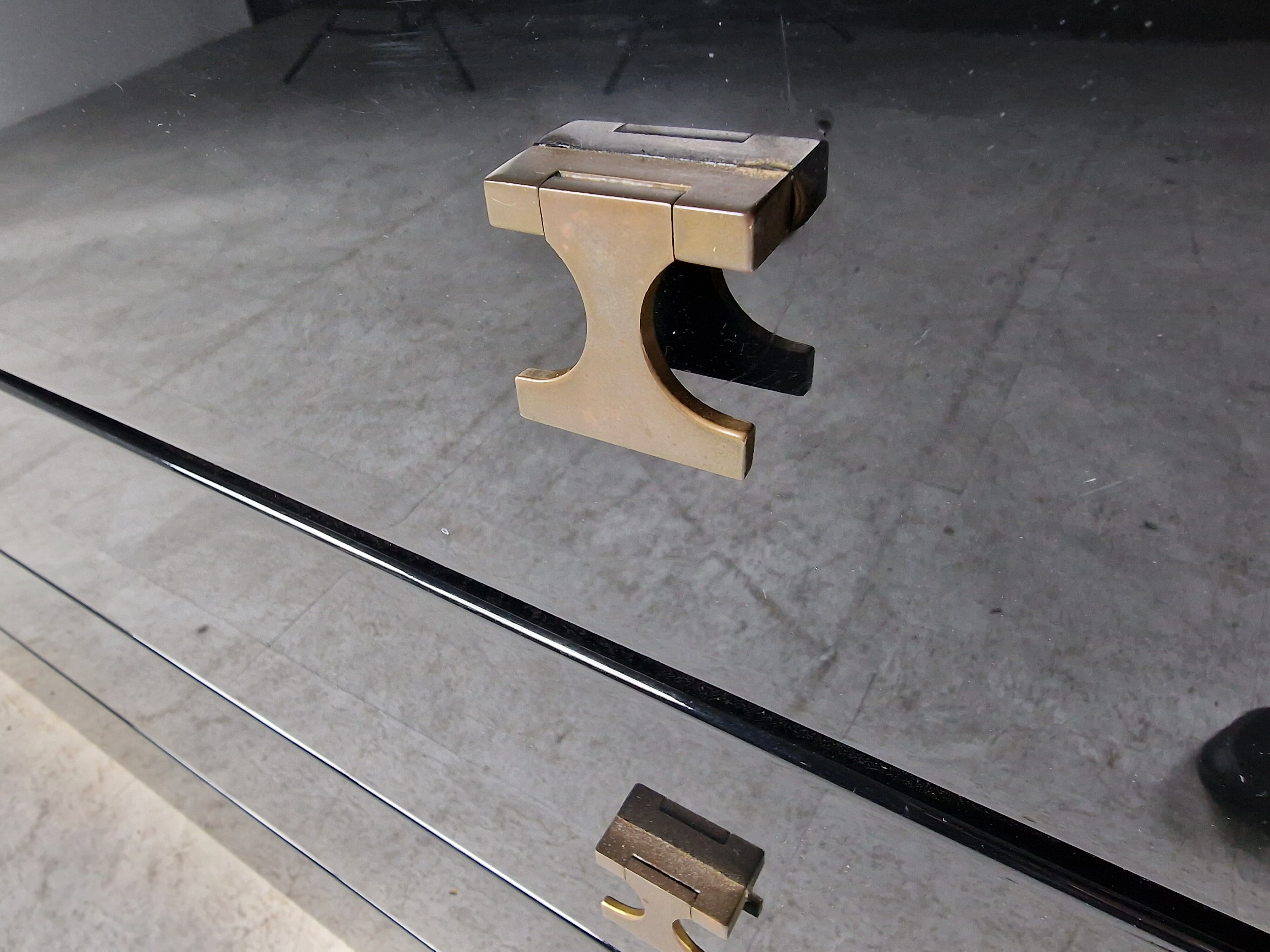 Jean Claude Mahey chest of drawers with mirror, 1970s