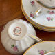 Lorioux Porcelain mocha service France small roses