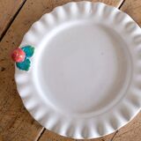 Service dessert in old strawberry Moutiers