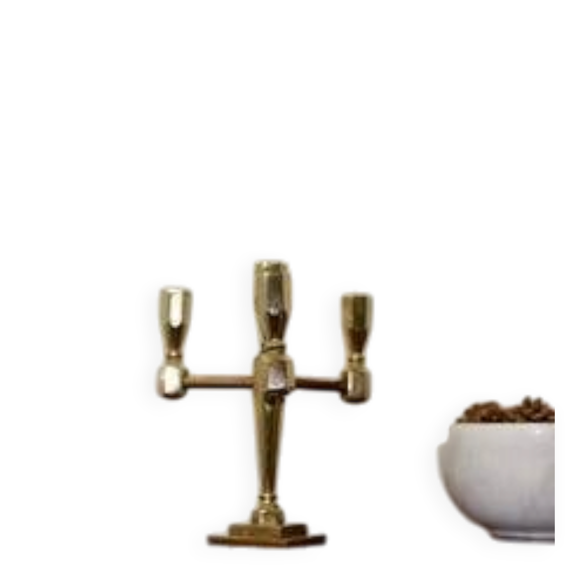 Vintage Candelabra with Four Arms in Swedish Brass from Gusum