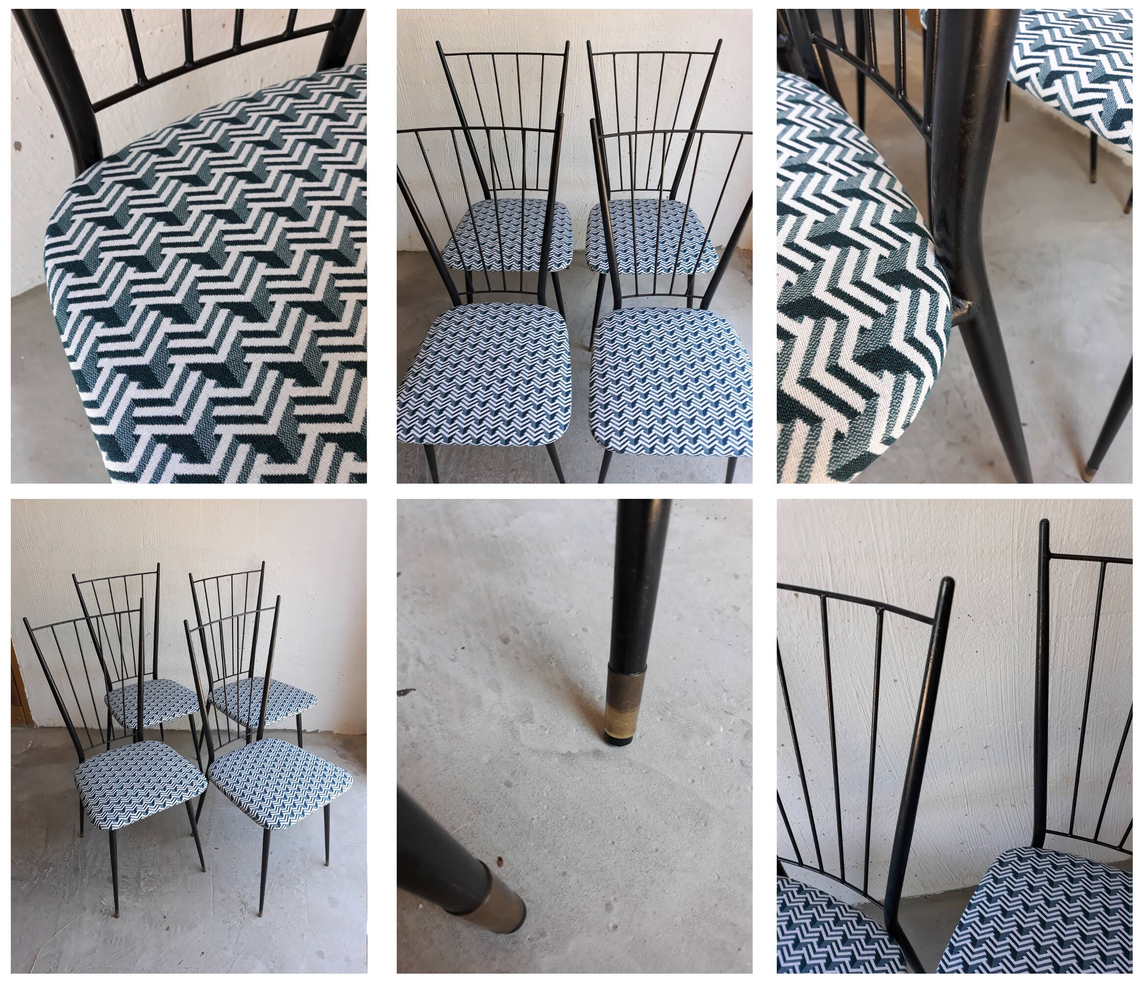 Suite de 4 chaises 1950 design Colette Gueden