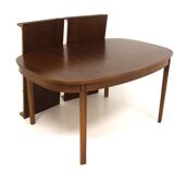 Scandinavian walnut dining table, Sweden, 1960s